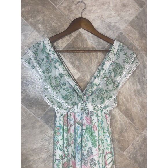 NEW House of Harlow 1960 Women’s XS White Floral Tiered Maxi Dress Sleeveless - Picture 10 of 14